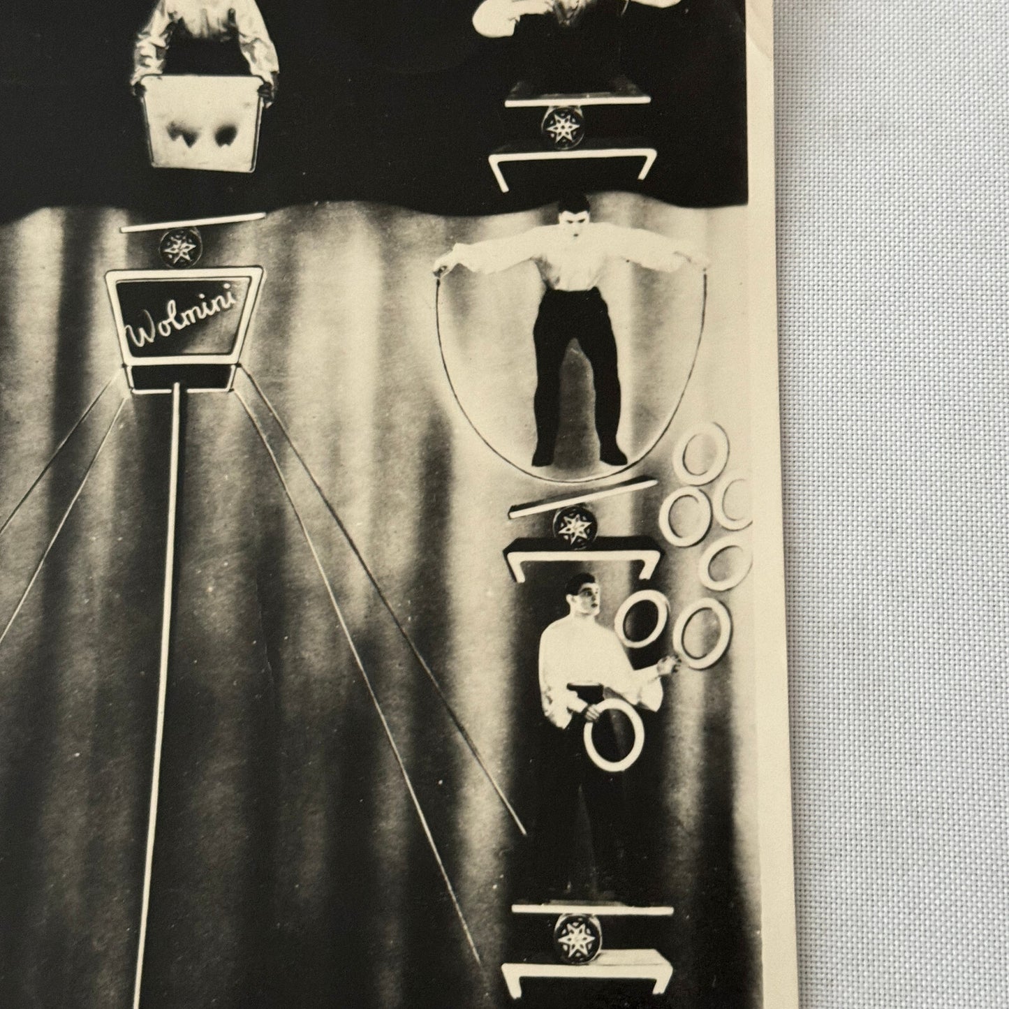 Vintage Circus Juggling Acrobat Act Fred Wolmin and Partner Photo Photograph