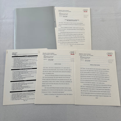 1998 Audi Press Kit Box Brochure A4 A6 A8 Factory Photos 35mm Slides