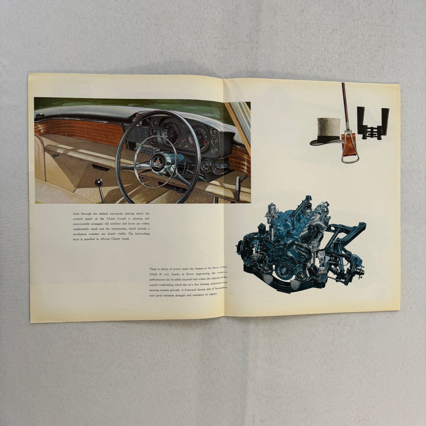 Rover 3 Litre Saloon Mark II and Coupe Sales Brochure Catalog Vintage