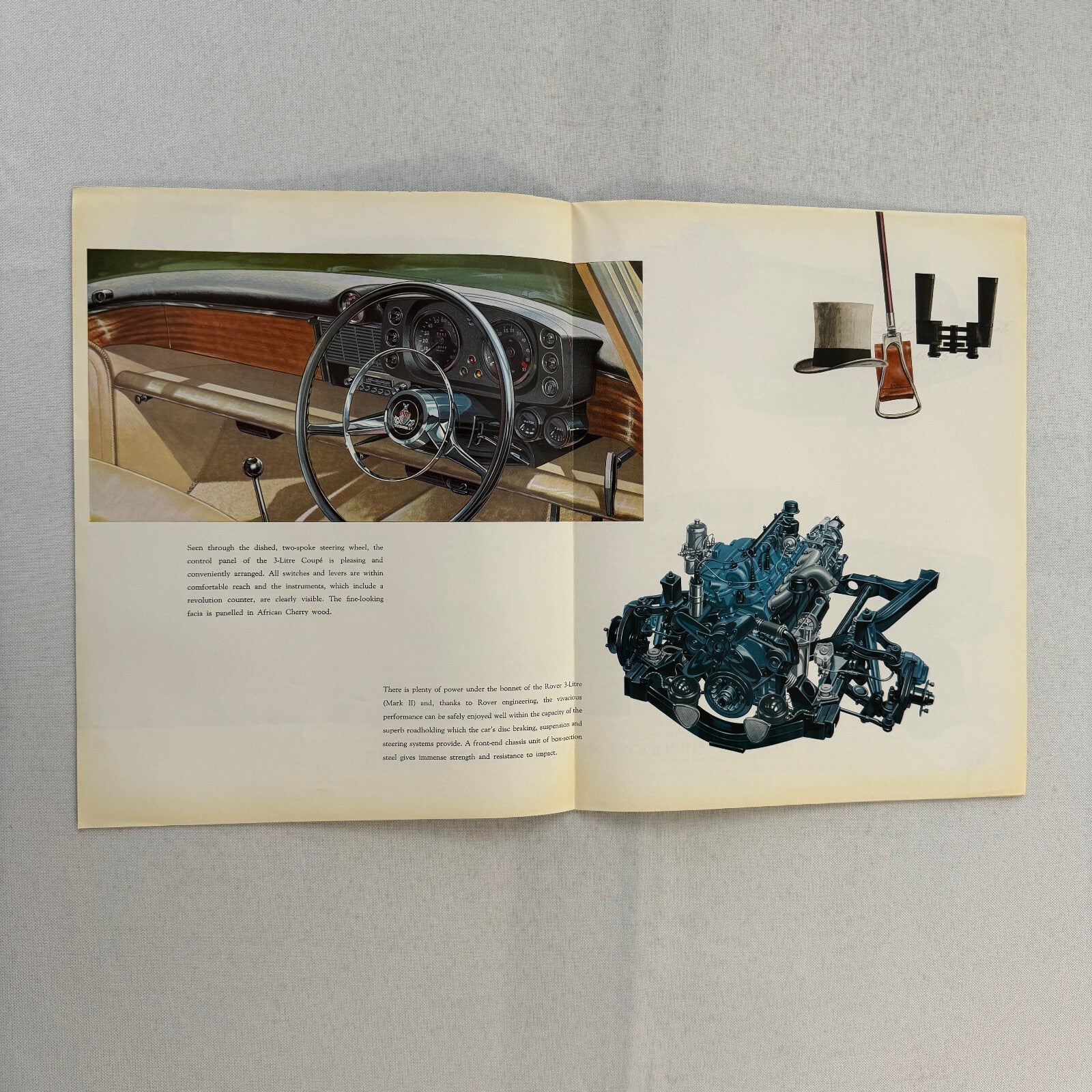 Rover 3 Litre Saloon Mark II and Coupe Sales Brochure Catalog Vintage