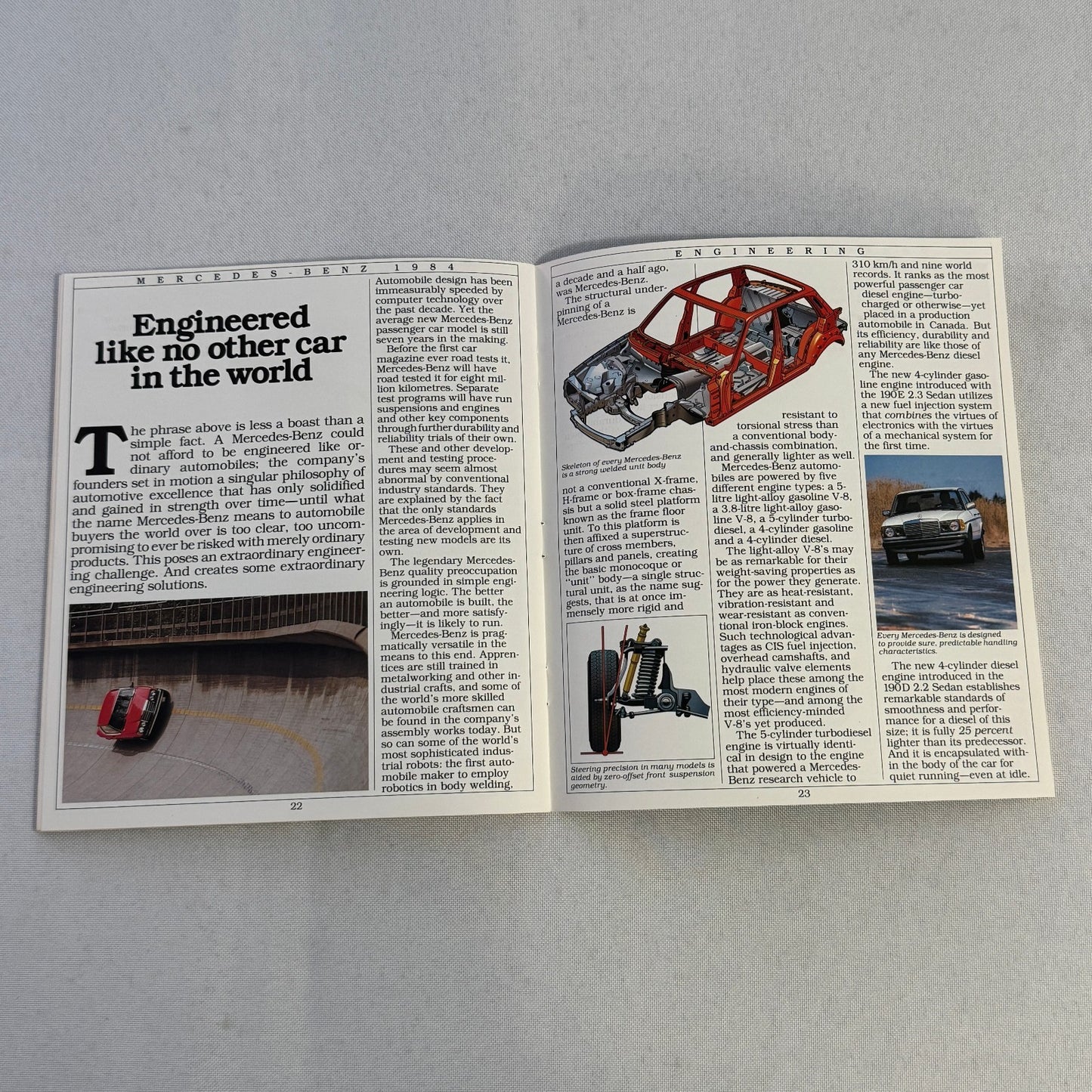 1984 Mercedes Benz Brochure Catalog 500SEC 380 SL 500 SEC SEL 380SE 300SD 300TD