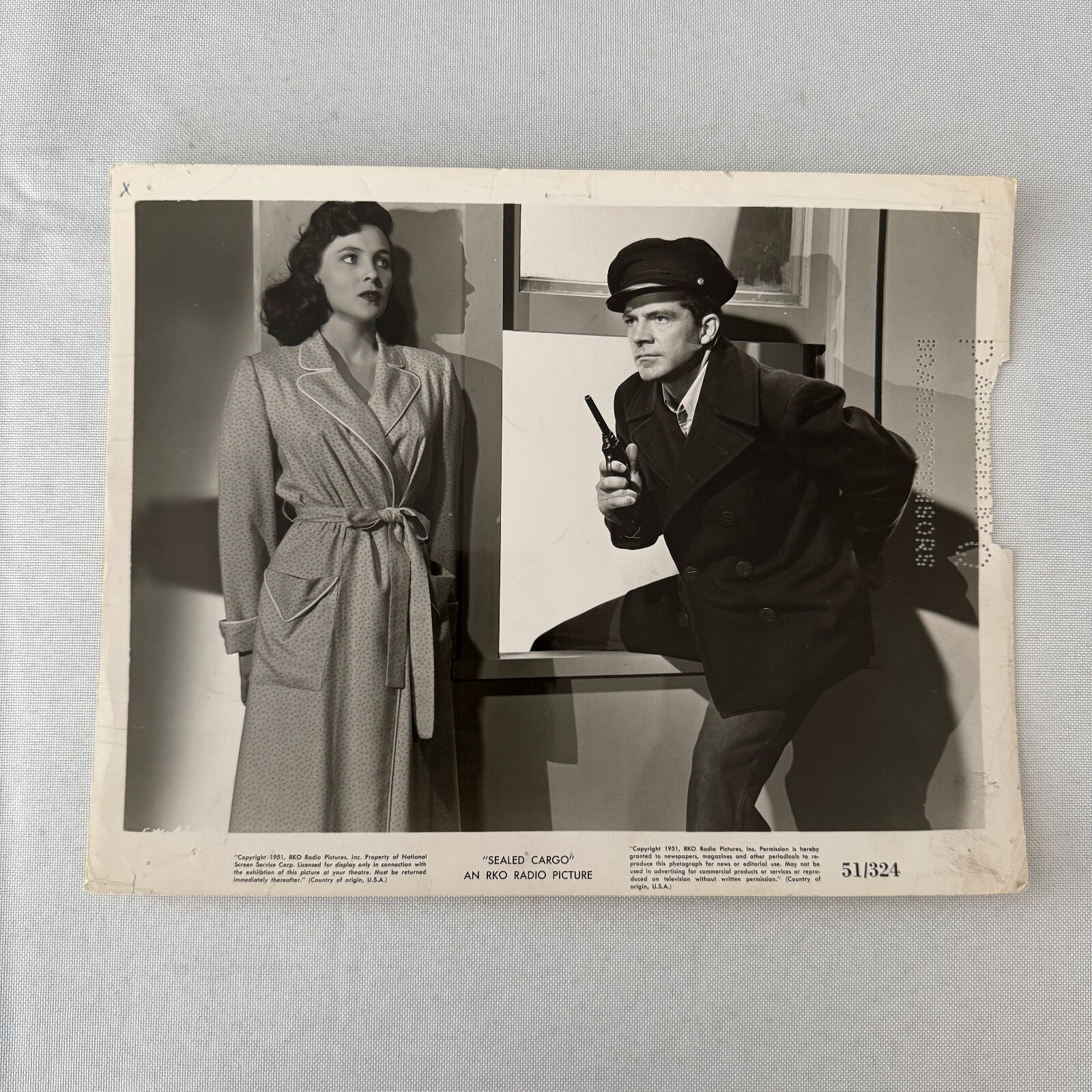 1951 Sealed Cargo Movie Film Press Photo Photograph Vintage