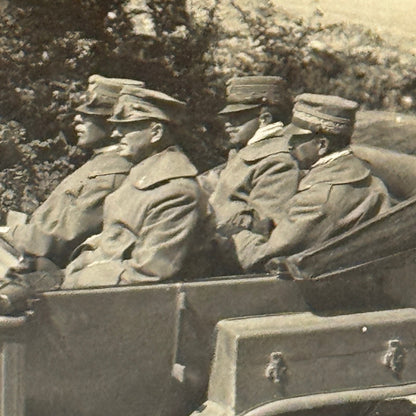 Vintage Photograph Photo Men in Early Automobile Possibly Military