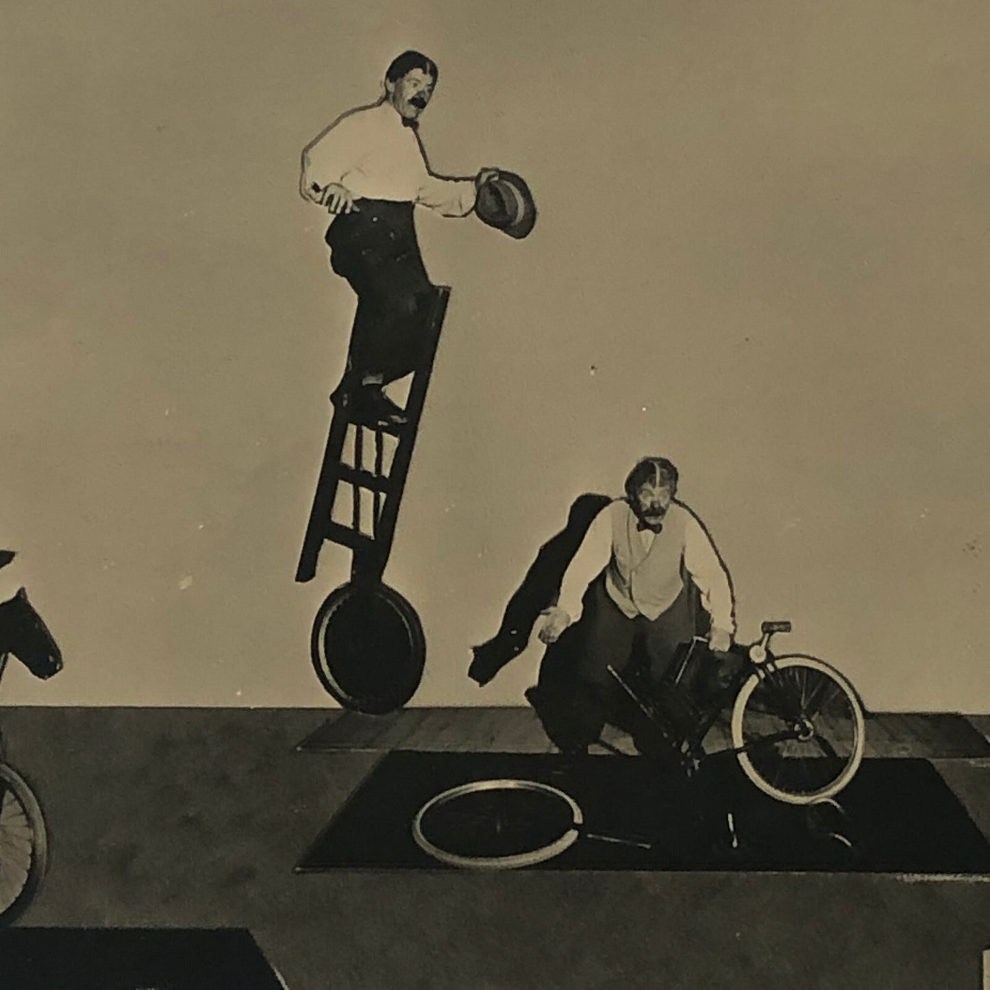 Circus Bicycle Unicycle Act Performer Postcard Post Card Fred Laddro Vintage