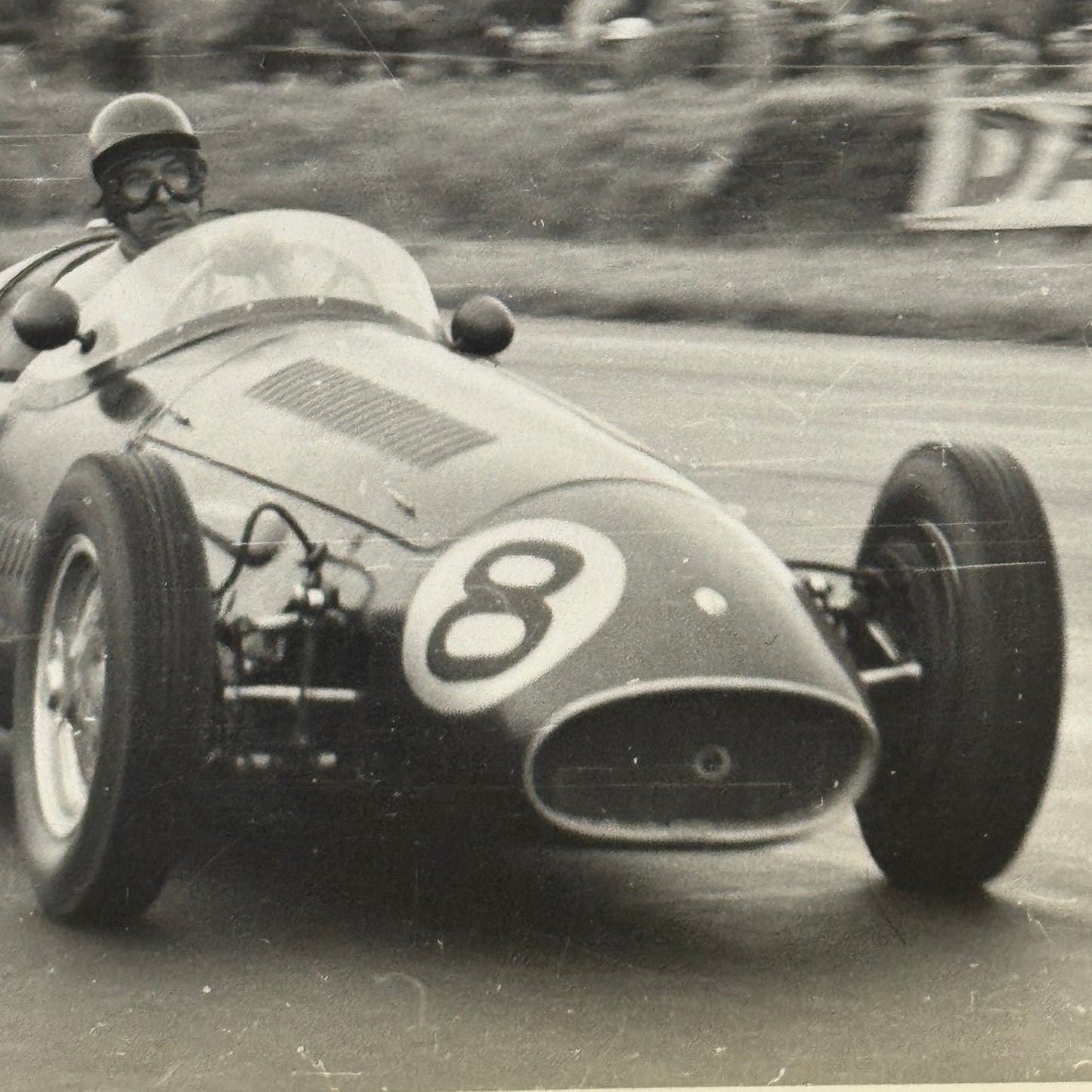 Vintage Racing Photo Photograph 1954 British Grand Prix Maserati 250F Wharton