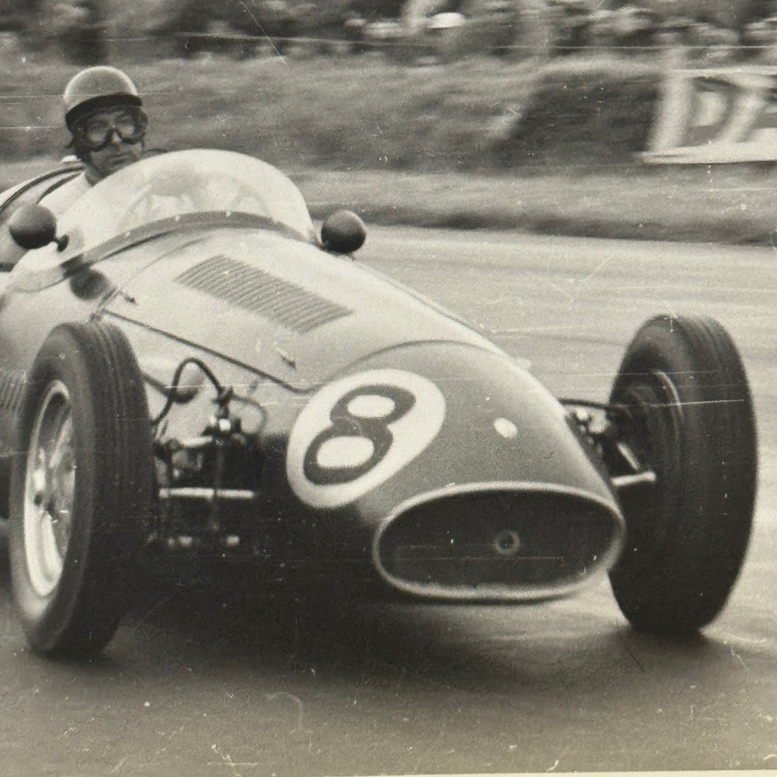 Vintage Racing Photo Photograph 1954 British Grand Prix Maserati 250F Wharton
