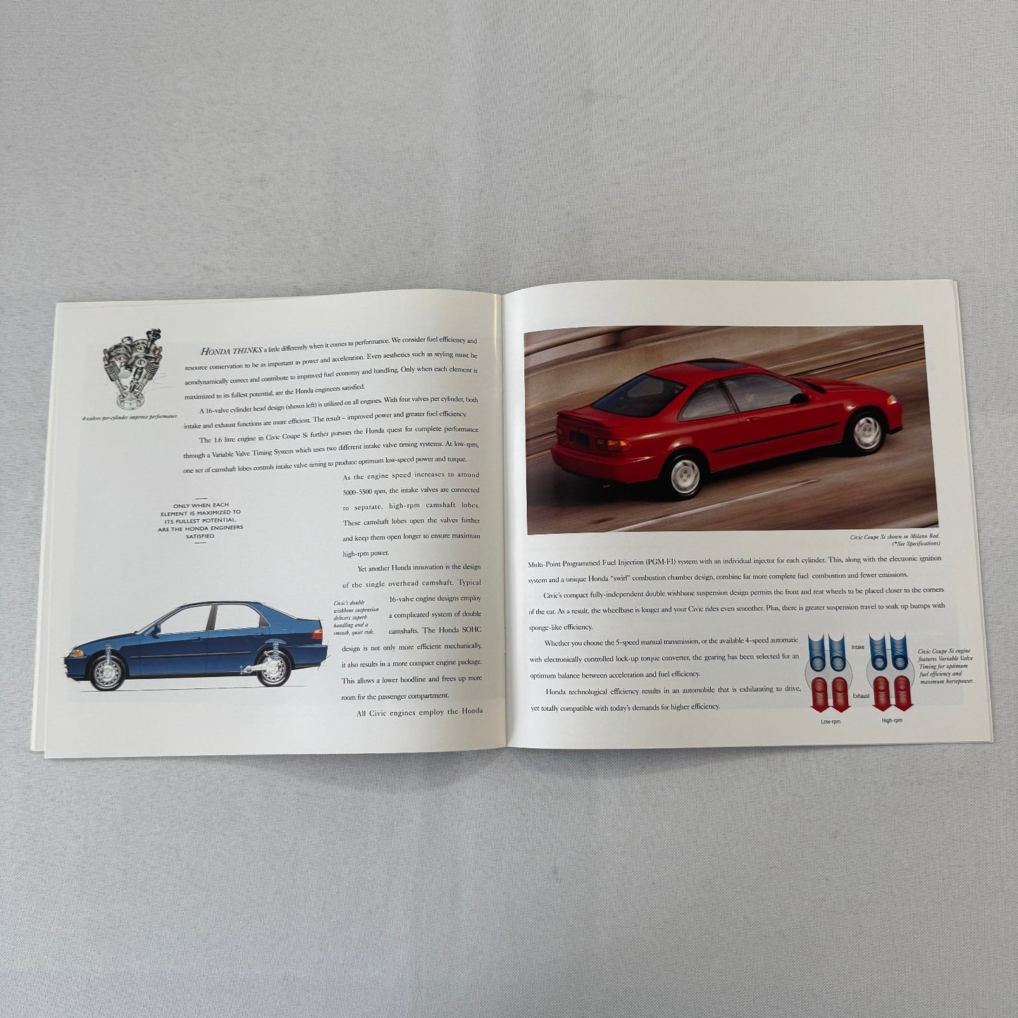 1995 Honda Civic Car Sales Brochure Catalog Hatchback Coupe Sedan Canadian