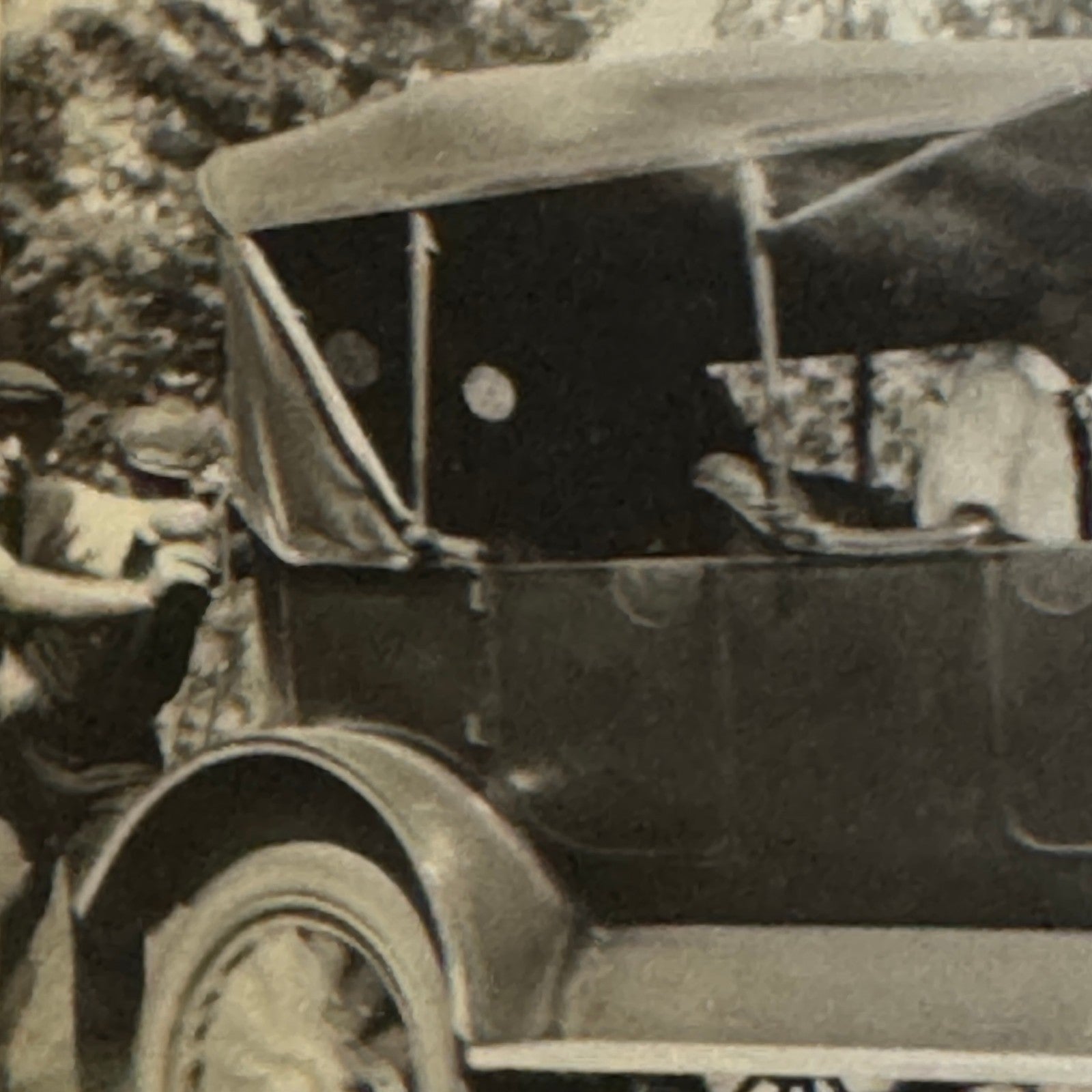 Vintage Car Photo Photograph Print People with Automobile Snapshot