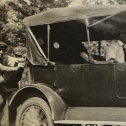 Vintage Car Photo Photograph Print People with Automobile Snapshot