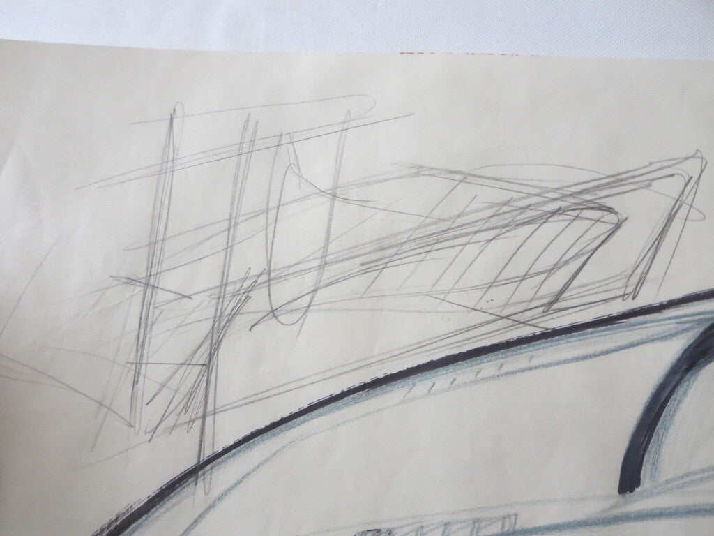 Porsche 935 Kremer Racing Design Sketch Drawing Art NOTTRODT Vintage