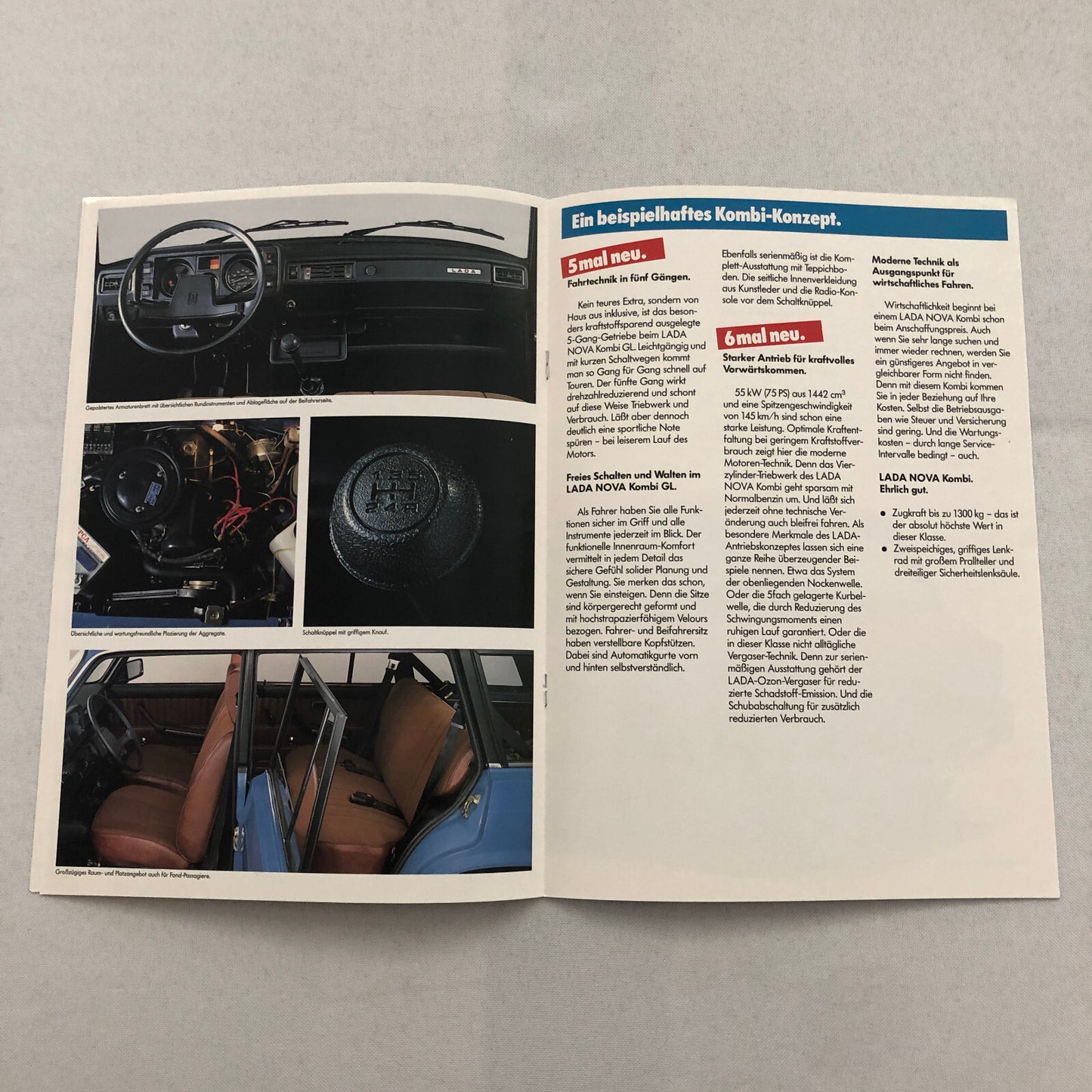 Lada Nova Kombi Station Wagon Sales Brochure Catalog L GL GERMAN Text