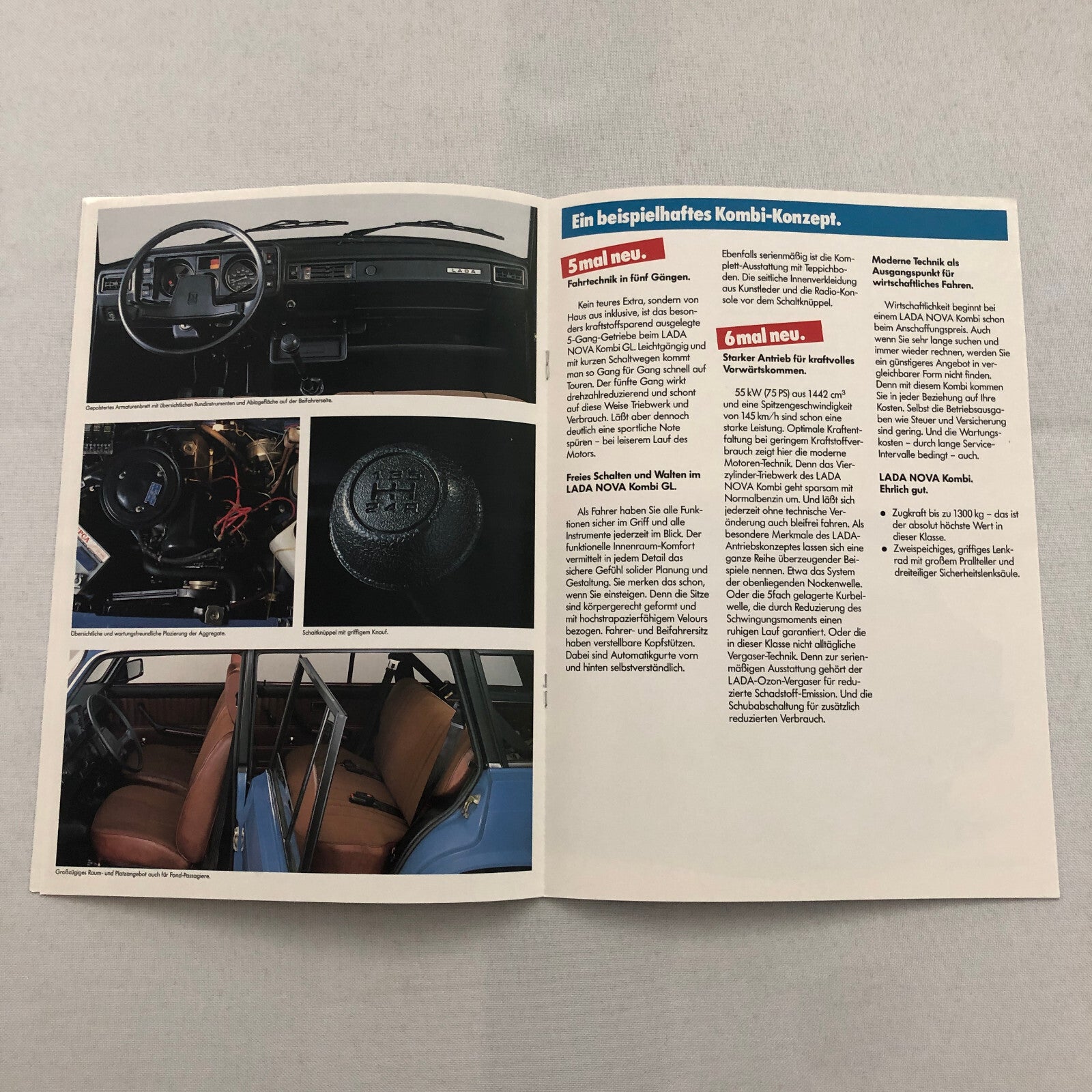 Lada Nova Kombi Station Wagon Sales Brochure Catalog L GL GERMAN Text