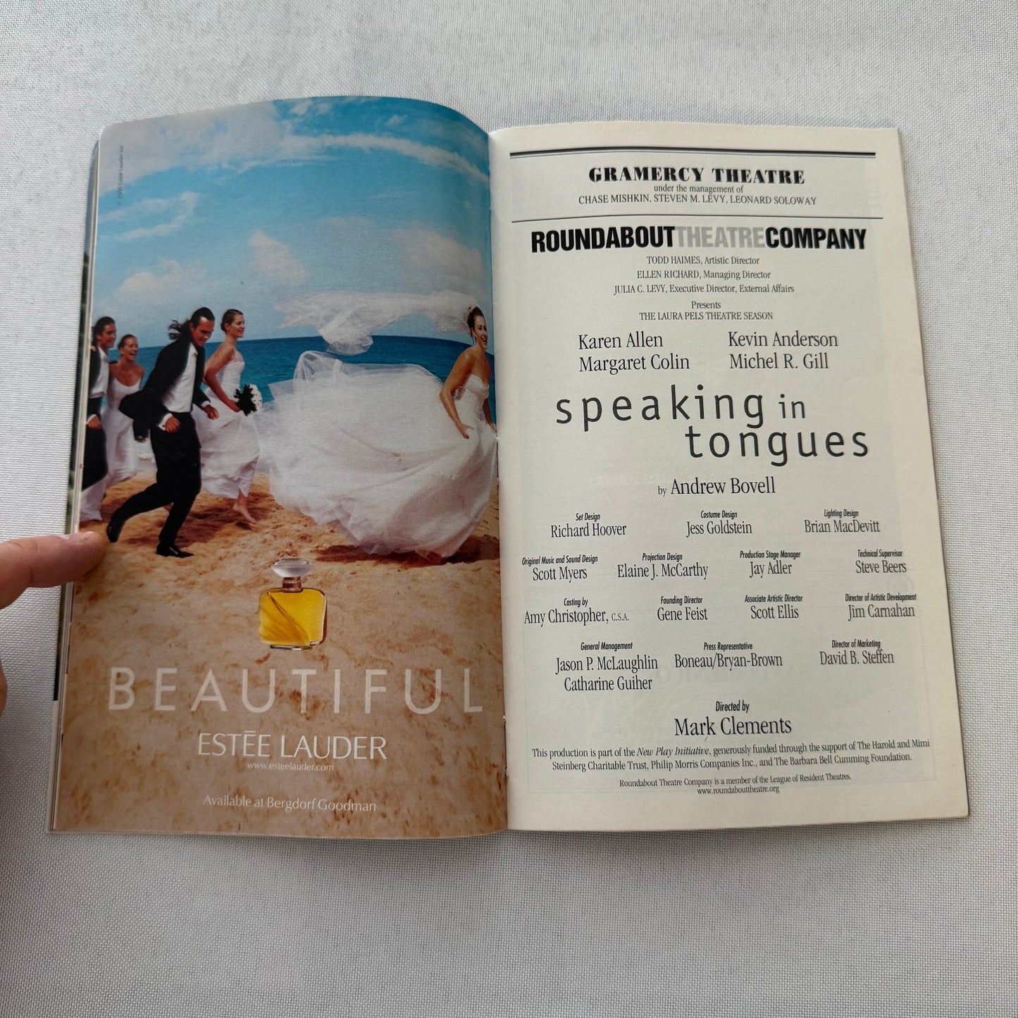 Speaking in Tongues Cast Signed Program Playbill Karen Allen and More 2001