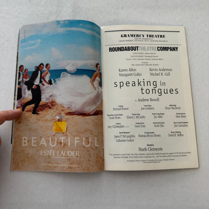 Speaking in Tongues Cast Signed Program Playbill Karen Allen and More 2001