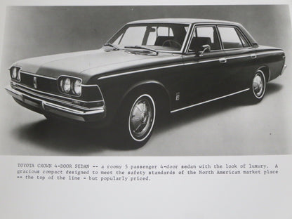 Vintage Toyota Crown Sedan Factory Press Photo Photograph Image 