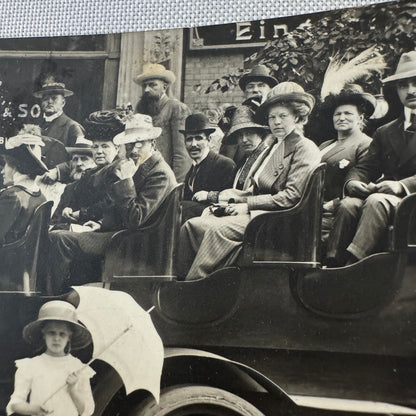 Vintage German Postcard Post Card Tour Bus Automobile Real Photo Postcard RPPC