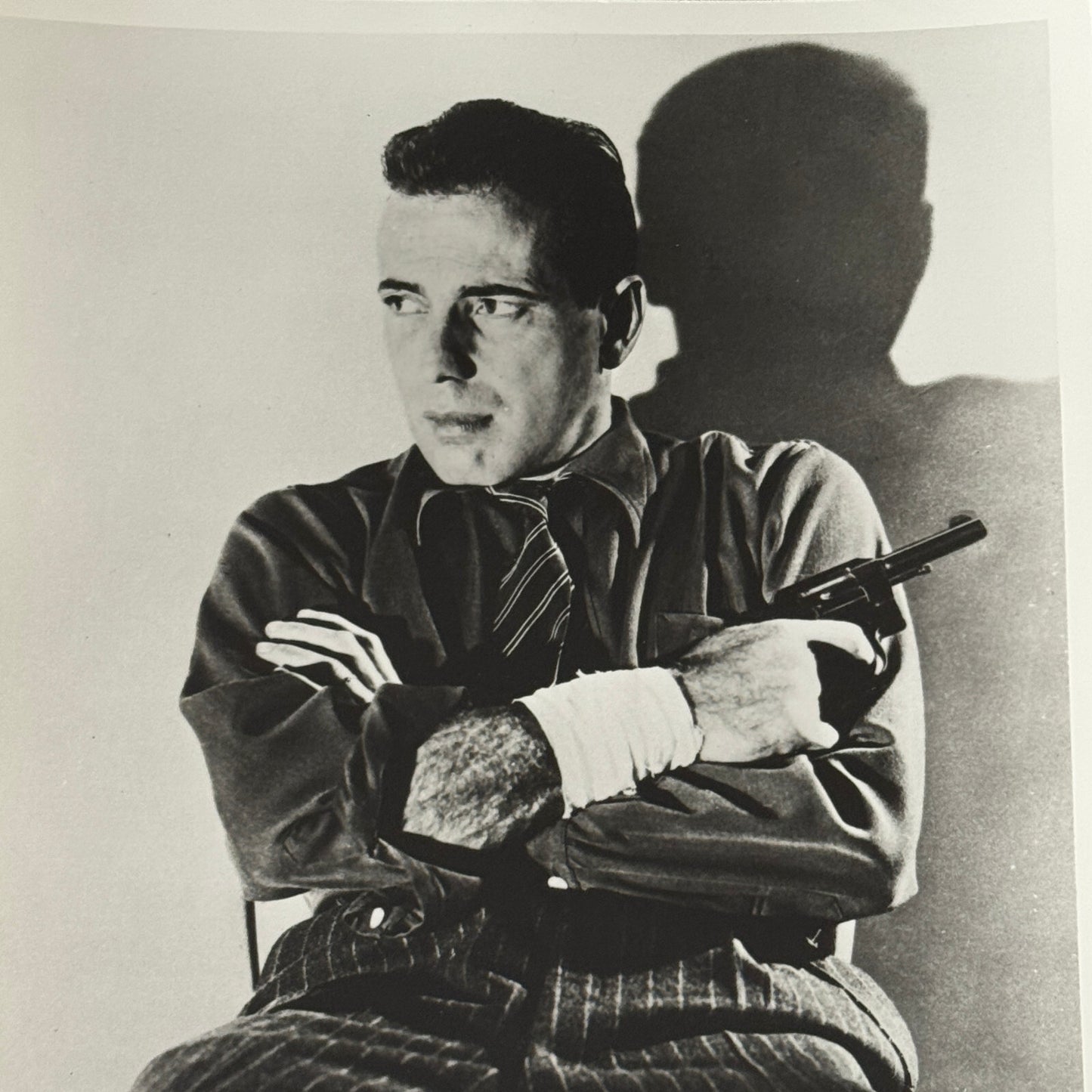 Vintage Movie Film Photo Photograph Actor with Gun Gangster Humphrey Bogart