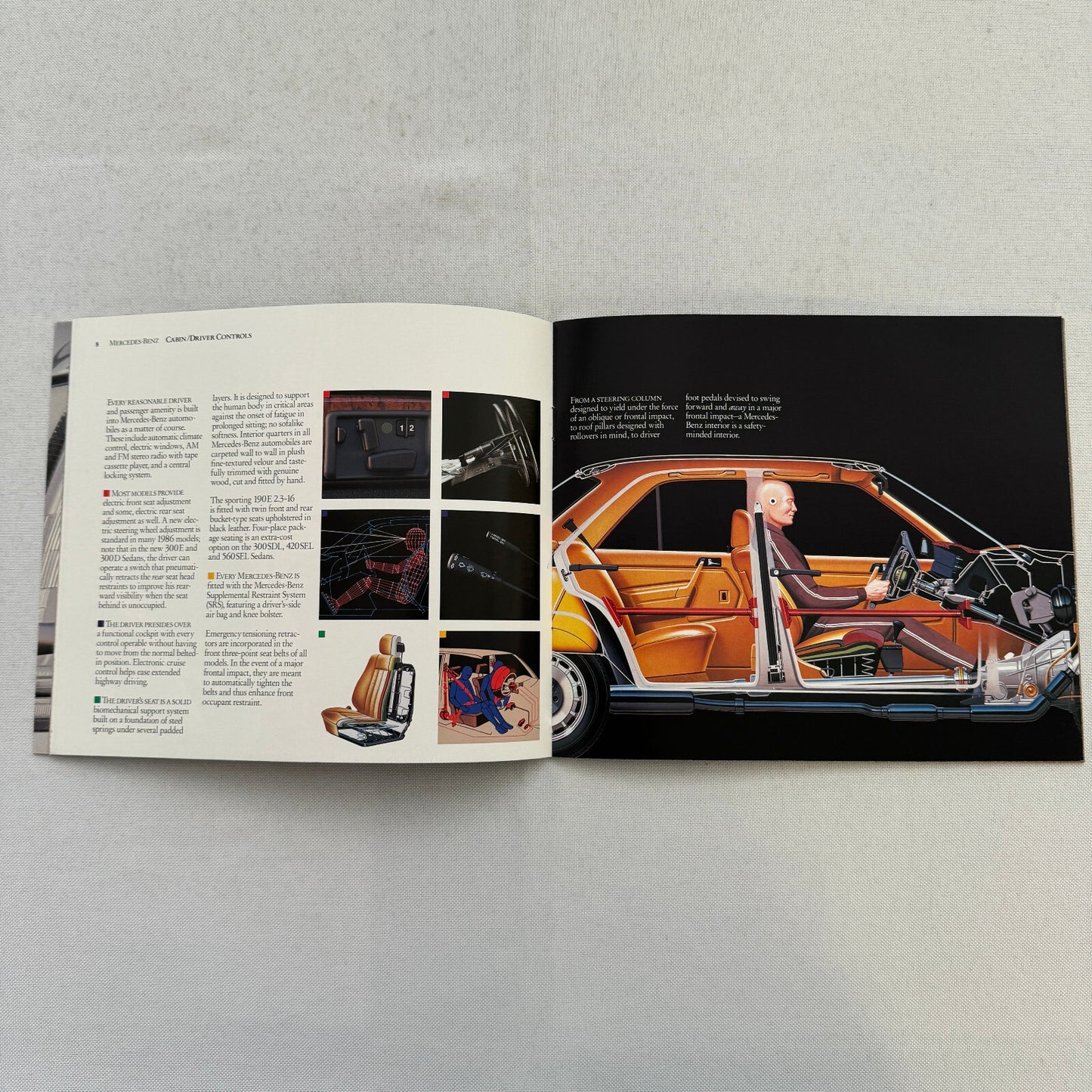 1986 Mercedes Benz Car Sales Brochure Catalog 560SL 560SEC 190D 190E 300D 300E +