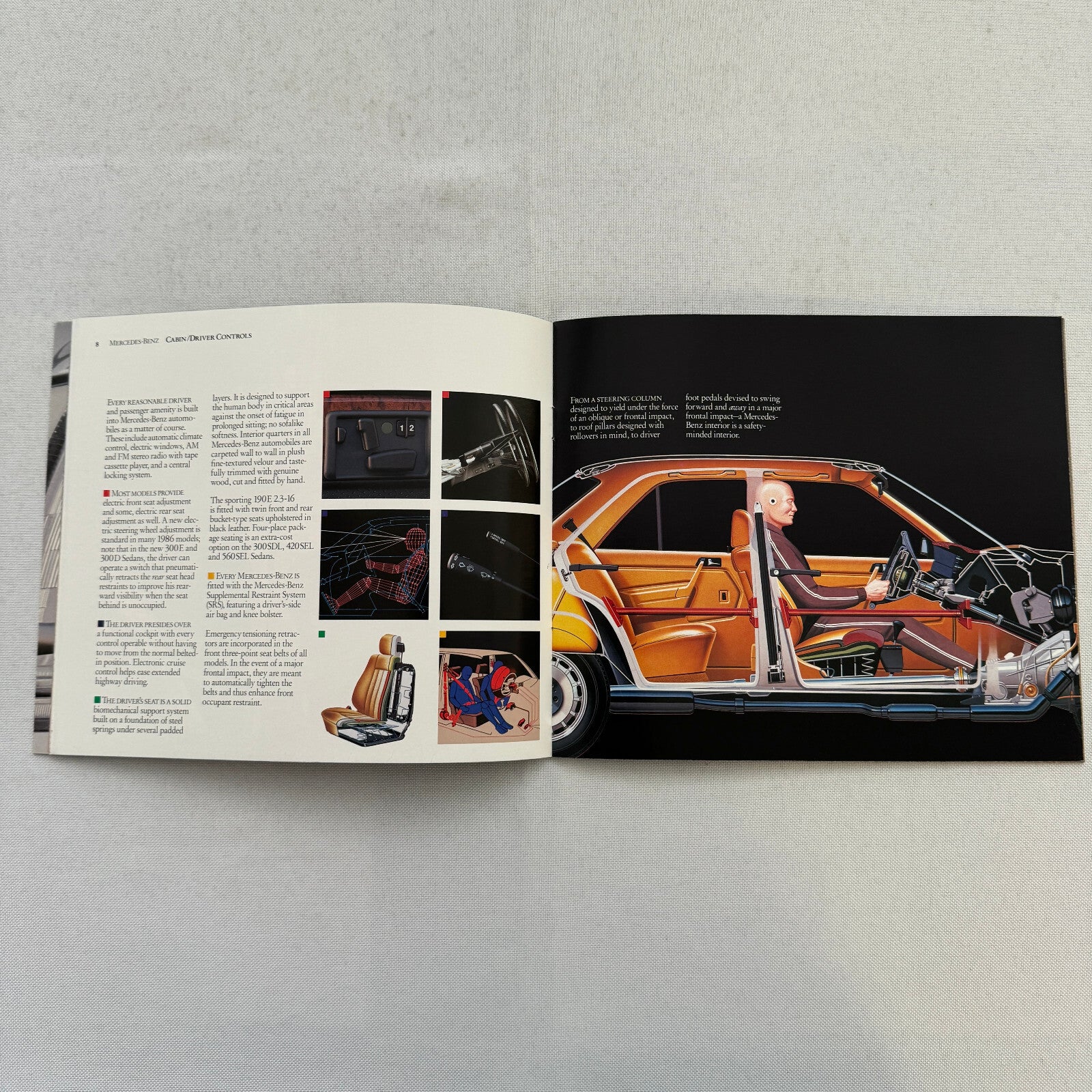 1986 Mercedes Benz Car Sales Brochure Catalog 560SL 560SEC 190D 190E 300D 300E +