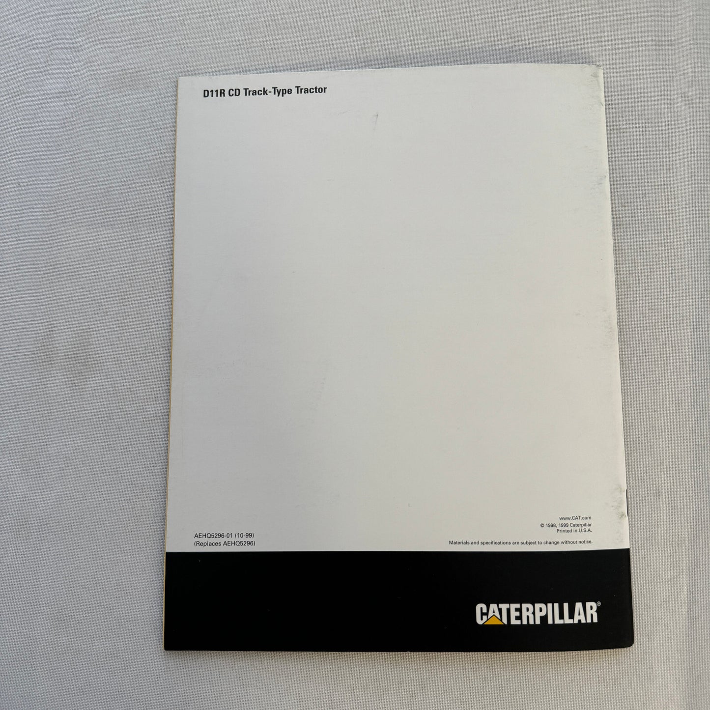 Caterpillar Cat D11R CD Carrydozer Tractor Construction Equipment Brochure
