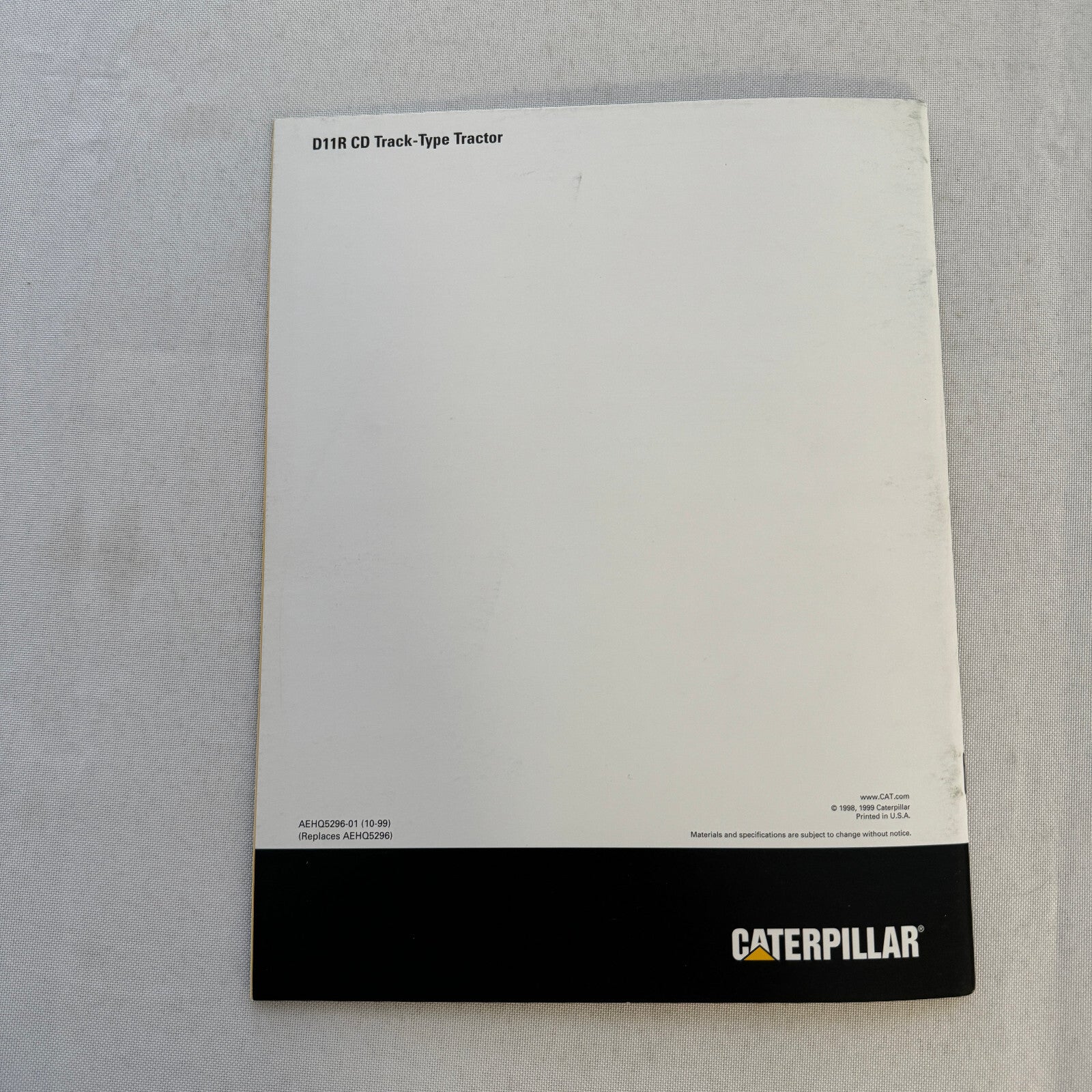 Caterpillar Cat D11R CD Carrydozer Tractor Construction Equipment Brochure