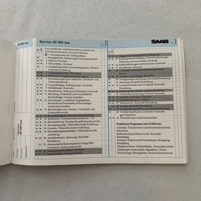 Saab 900 and 9000 Service Book Manual GERMAN 1988 1989