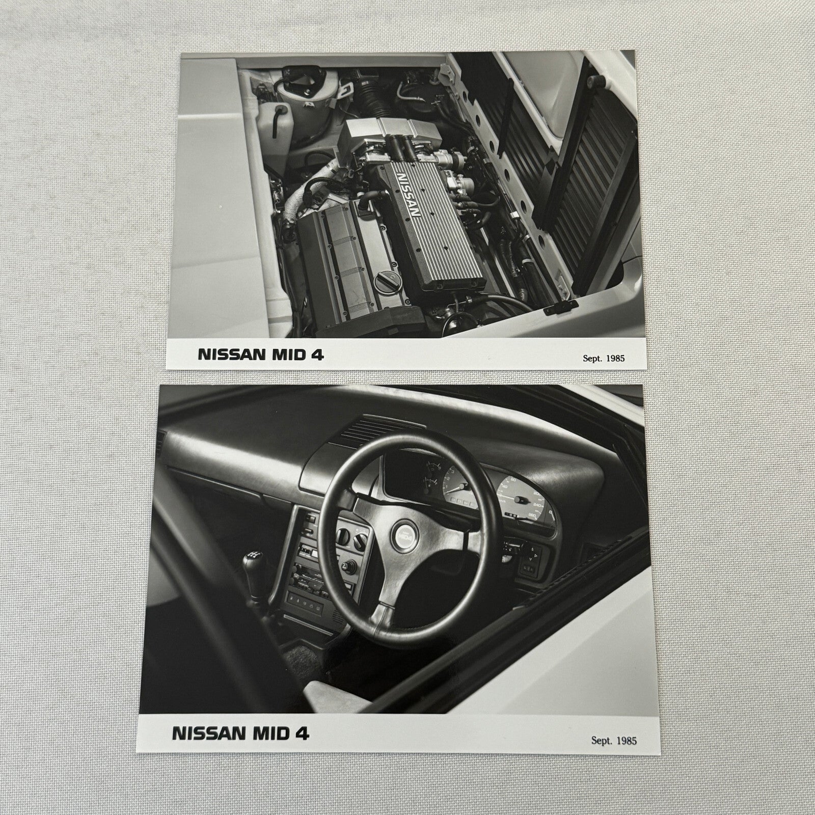 1985 Nissan Mid 4 Concept Car Press Kit Photos Brochure German Text