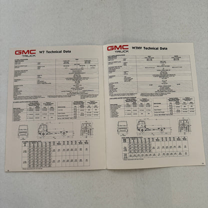 GMC Truck Sales Brochure Catalog W4 W7 W7HV 1987 1988 Vintage