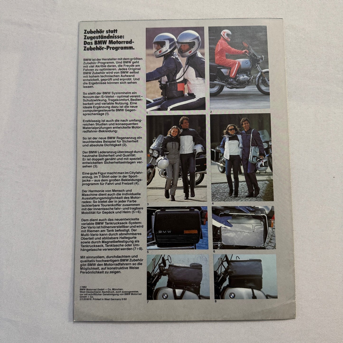 Vintage BMW Motorcycle Bike Sales Brochure R100 RT RS CS R80 RT ST R65 GERMAN