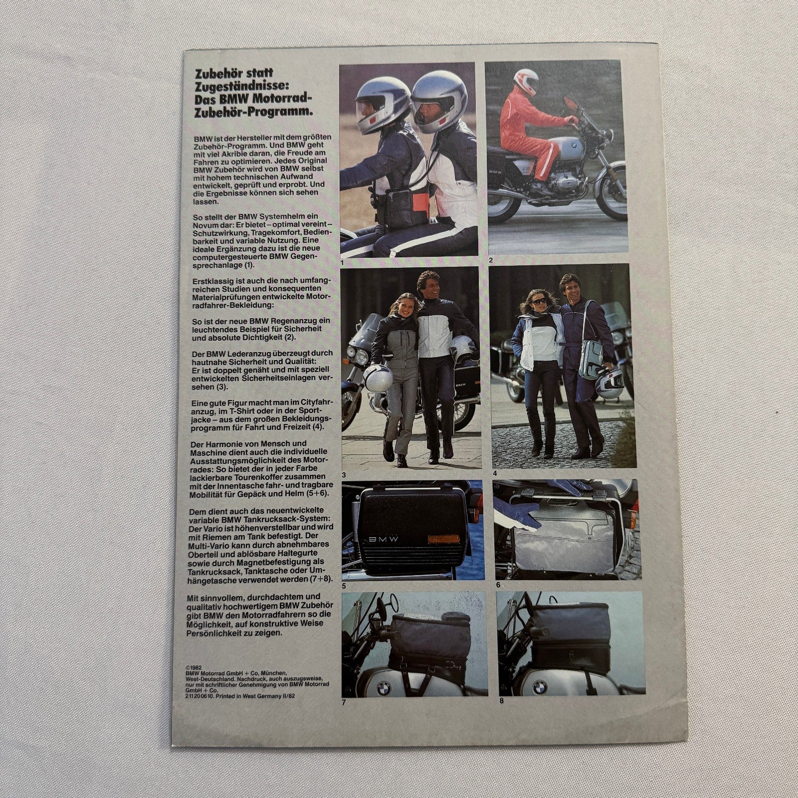 Vintage BMW Motorcycle Bike Sales Brochure R100 RT RS CS R80 RT ST R65 GERMAN