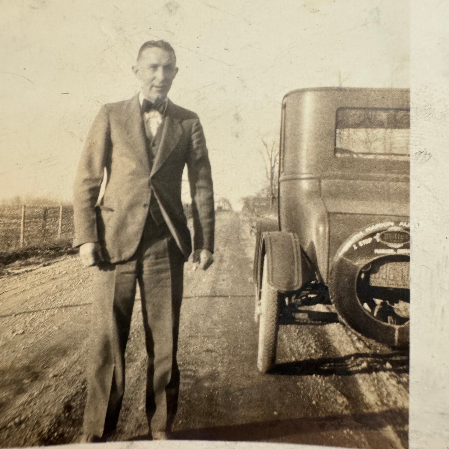 Vintage Car Automobile Photo Photograph Print Snapshot Man