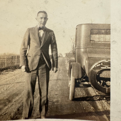 Vintage Car Automobile Photo Photograph Print Snapshot Man