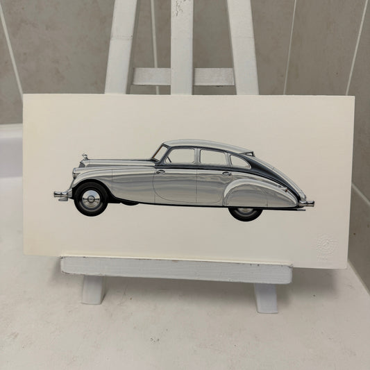 1933 Pierce Arrow Silver Arrow Car Illustration Art Drawing Hand Drawn