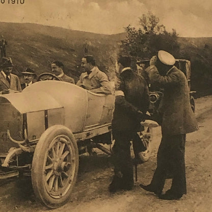 Antique 1910 Italian Racing Car Postcard Post Card Automobile Spa 1915 Stamp 