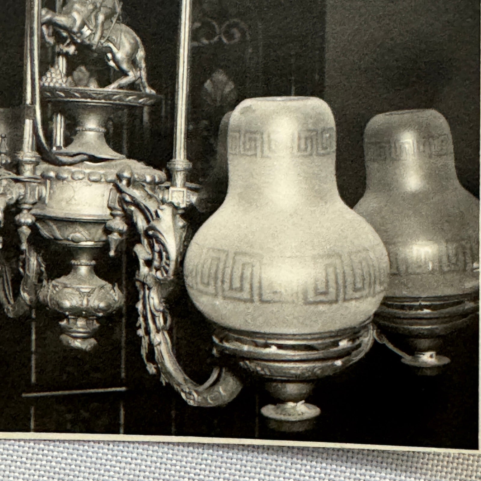 Vintage Photo Photograph Ship Boat Light Fixture Chandelier