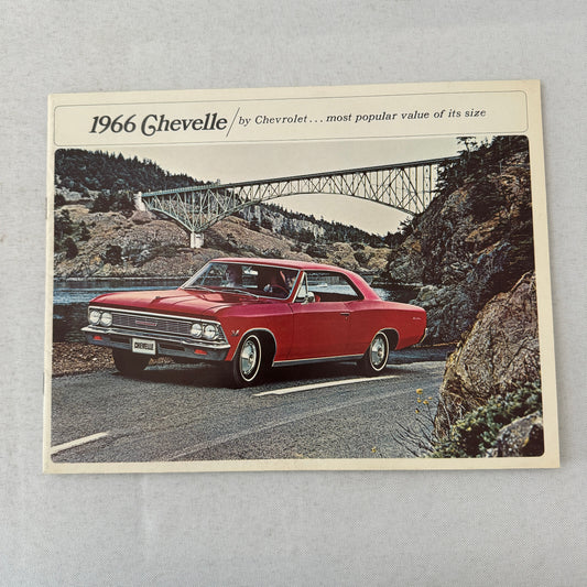 1966 Chevrolet Chevelle Sales Brochure Catalog Malibu Convertible 300 Wagon