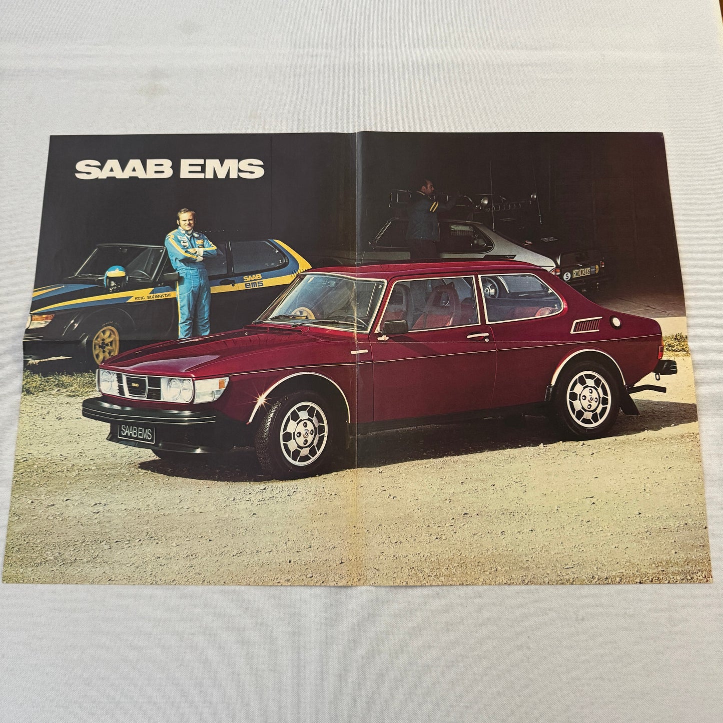 1977 Saab EMS Poster Sales Brochure Catalog Saab 99 GLE 99