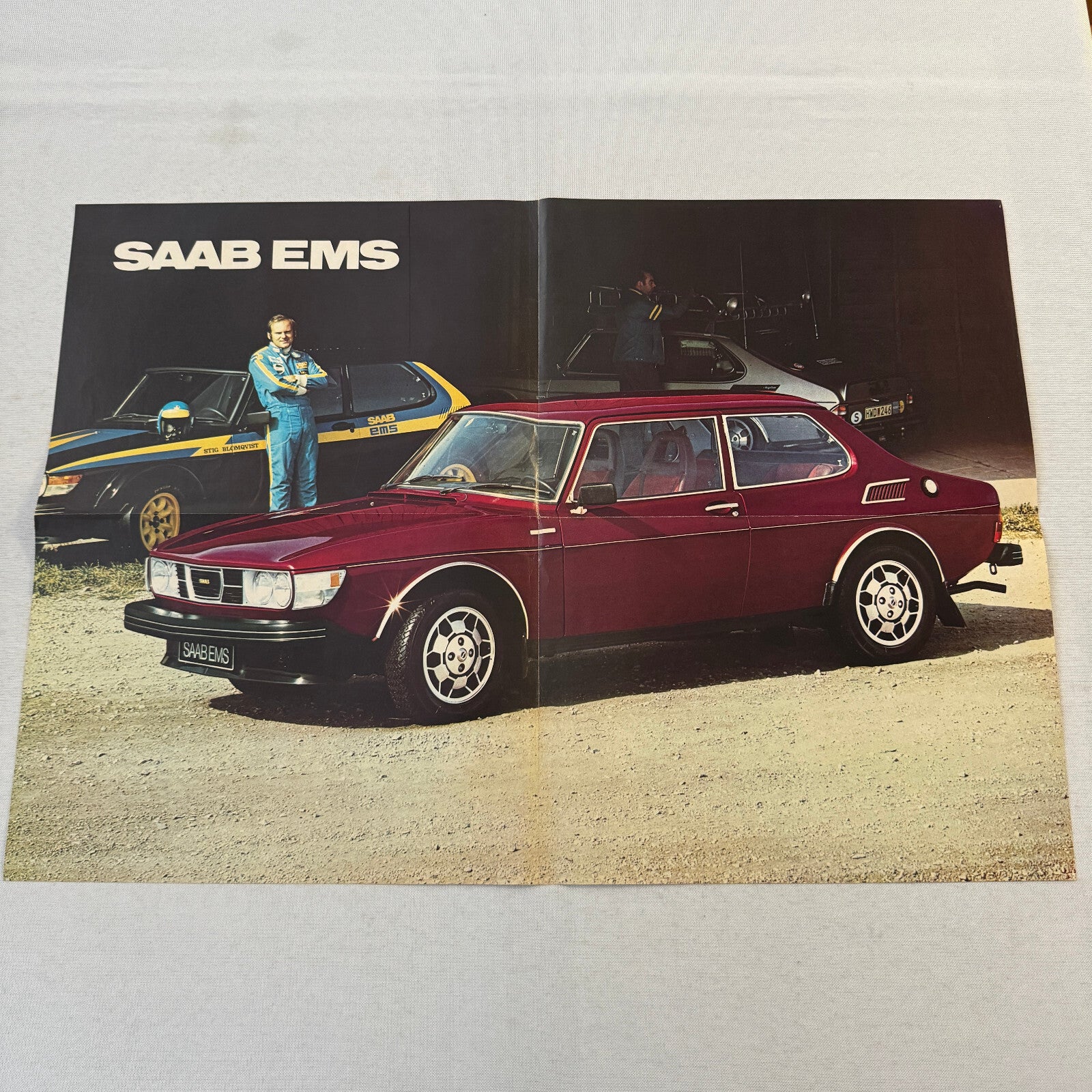 1977 Saab EMS Poster Sales Brochure Catalog Saab 99 GLE 99