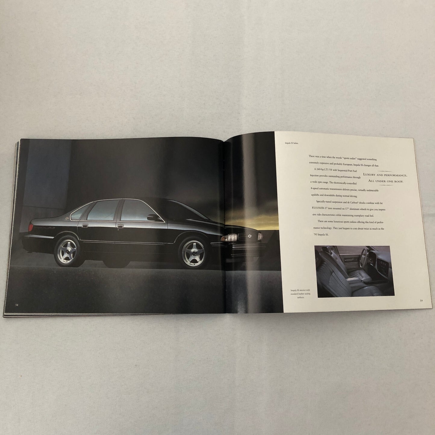 1995 Chevrolet Sales Brochure Catalog Camaro Lumina Beretta Caprice Impala SS