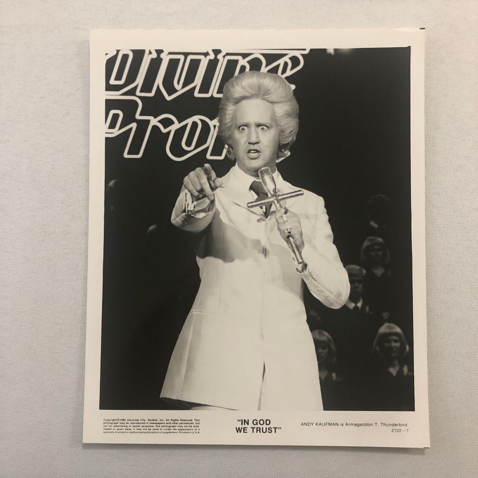 Andy Kaufman In God We Trust Movie Photo Photograph Print 1980