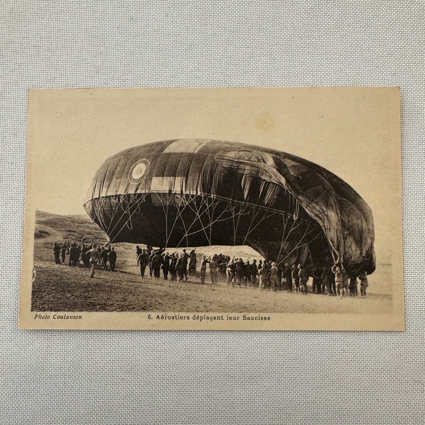 Vintage Airship Dirigible Balloon Postcard Post Card French
