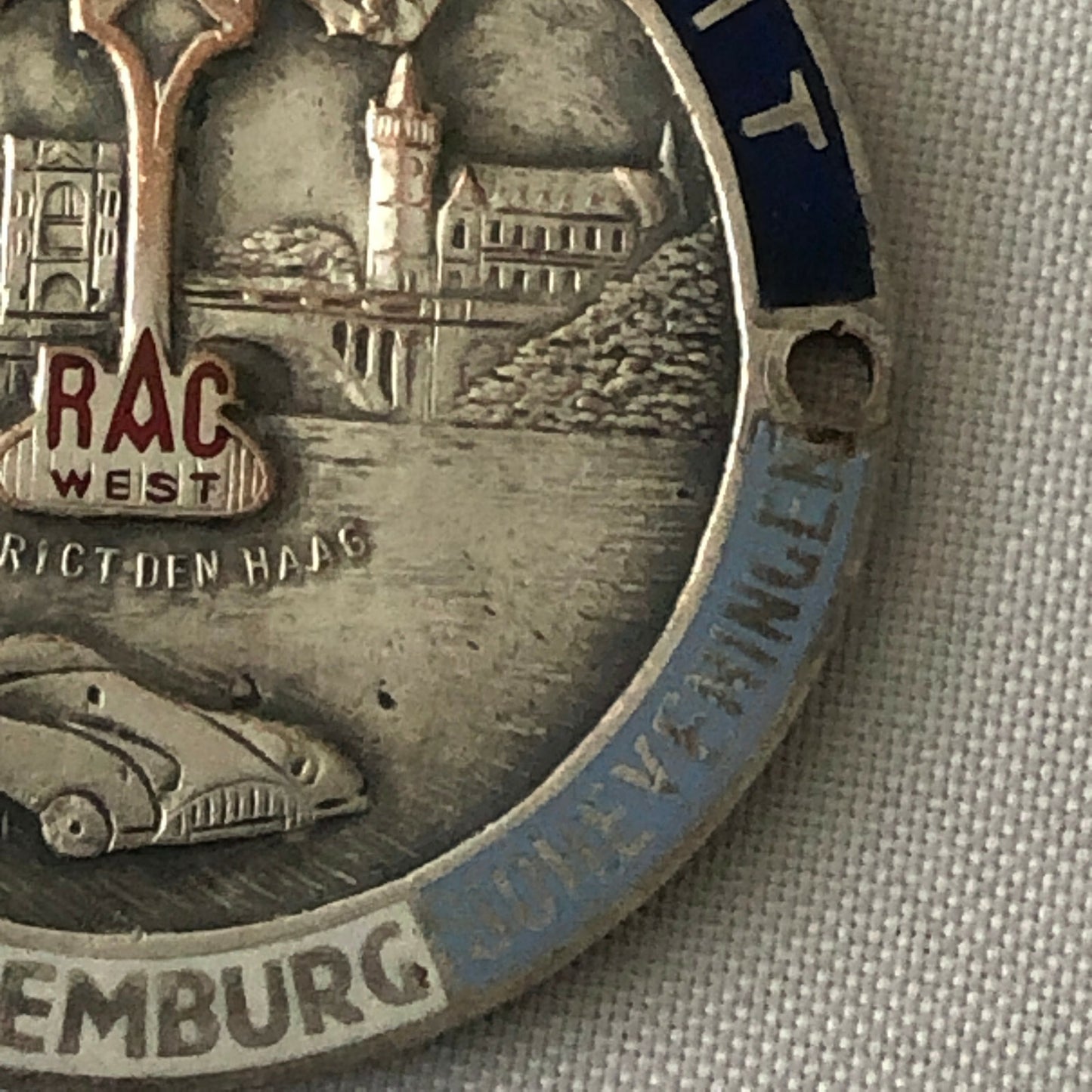 1952 Scheveningen Luxemburg Scheveningen SLS Rally Badge Emblem Award 