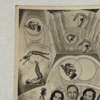 Vintage Circus Acrobat Balancing Act Photo Photograph Fiochi Sisters Paolo