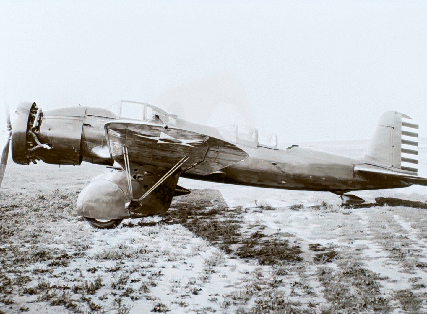 Vintage Photo Negative Curtiss YA-10 Airplane Plane Curtiss YA10 YA 10