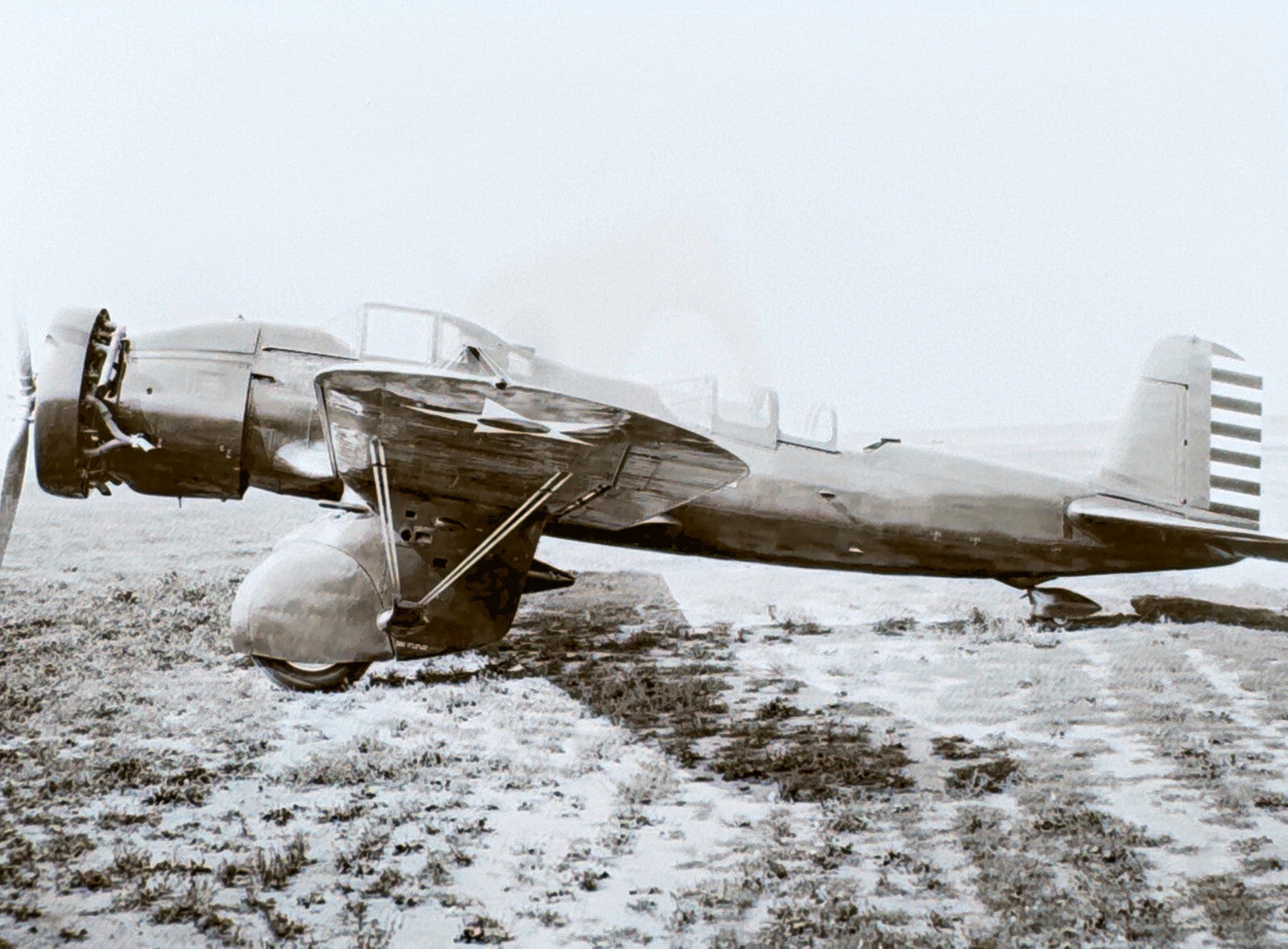 Vintage Photo Negative Curtiss YA-10 Airplane Plane Curtiss YA10 YA 10