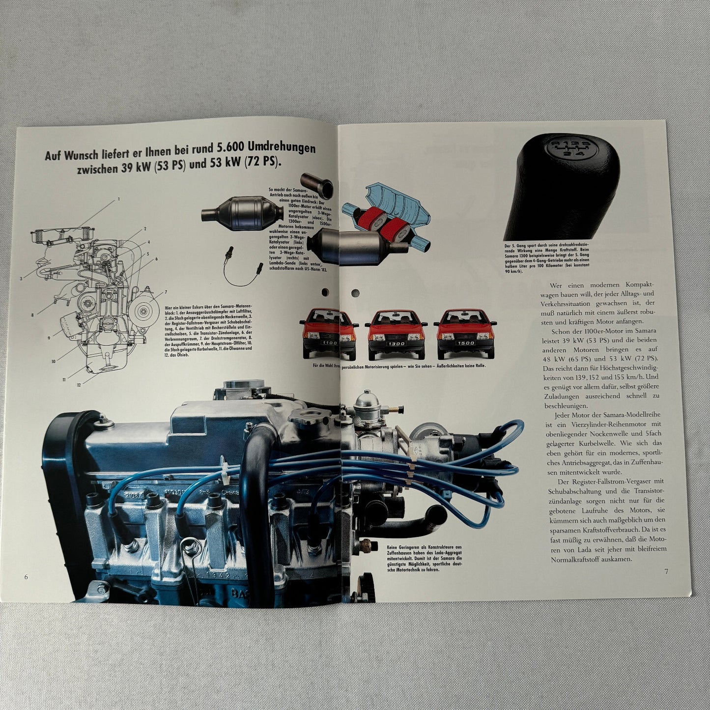 Lada Samara Car Sales Brochure Catalog Prospekt GERMAN Text