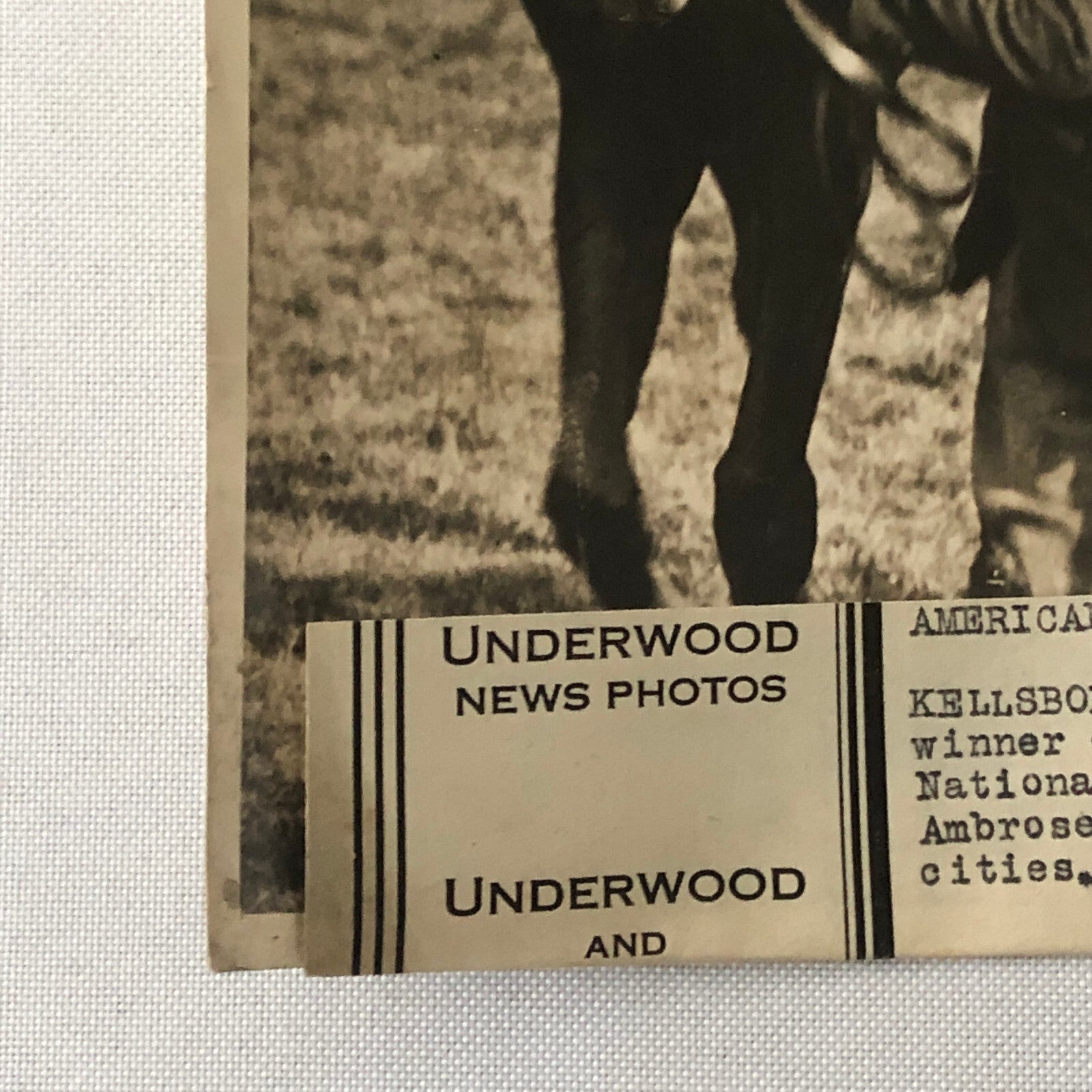 Press Photo Photograph Horse Racing Kellsboro Jack British Classic Underwood