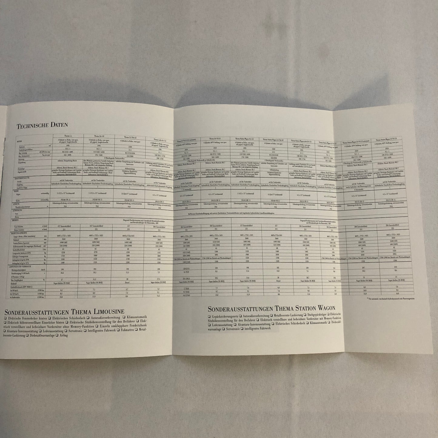 Lancia Thema Car Sales Brochure Catalog German Text