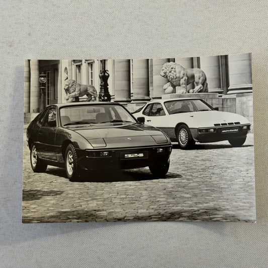 Porsche 924 and 924 Turbo Car Factory Press Photo Photograph Vintage