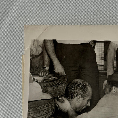 1957 Buenos Aires Grand Prix Juan Manuel Fangio Racing Driver Press Photo